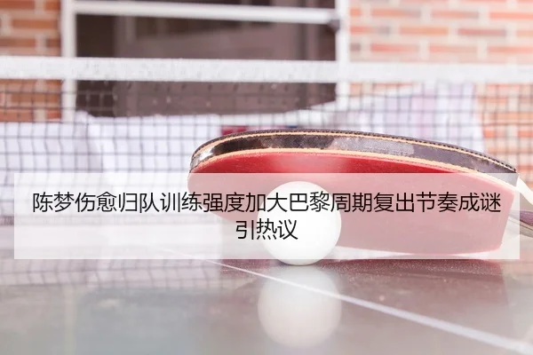 陈梦伤愈归队训练强度加大巴黎周期复出节奏成谜引热议